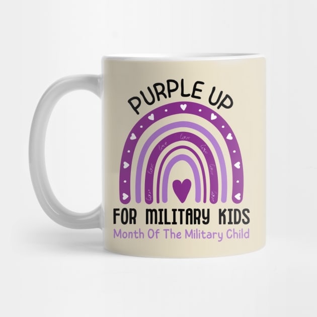 Purple Up For Military Kids Month Of The Military Child by Creatifly Graphic Tees